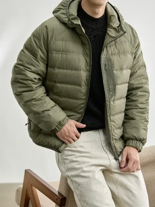 Doudoune légère à capuche pour homme