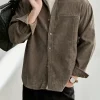 Custom Men's Loose Brushed Shirt Jacket
