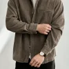 Custom Men's Loose Brushed Shirt Jacket