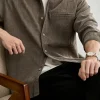 Custom Men's Loose Brushed Shirt Jacket