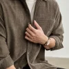 Custom Men's Loose Brushed Shirt Jacket