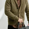 Wholesale Men's Shawl Collar Knit Cardigan