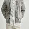 Wholesale Men's Shawl Collar Knit Cardigan