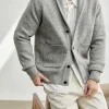 Wholesale Men's Shawl Collar Knit Cardigan