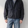 Men's Spread Collar Zip-Up Wool jacket