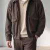 Men's Spread Collar Zip-Up Wool jacket