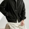 men's light wash denim shacket manufacturer