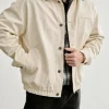 men's light wash denim shacket manufacturer