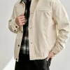 men's light wash denim shacket manufacturer