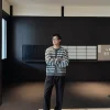 Men's striped cardigan manufacturer