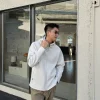 Wholesale Men's White Hooded Jacket